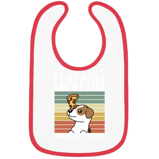 I Like Pizza And My Jack Russell Terrier Bibs
