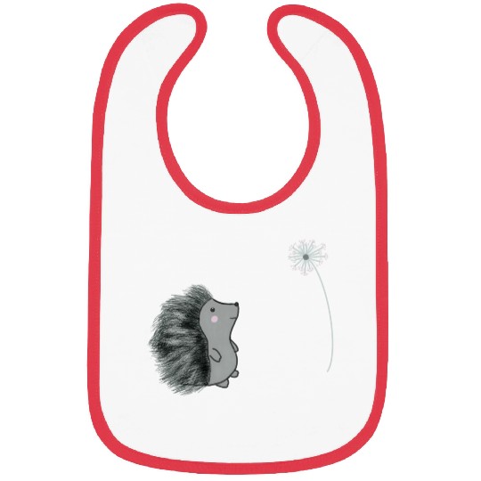 Hedgehog and dandelion Bibs