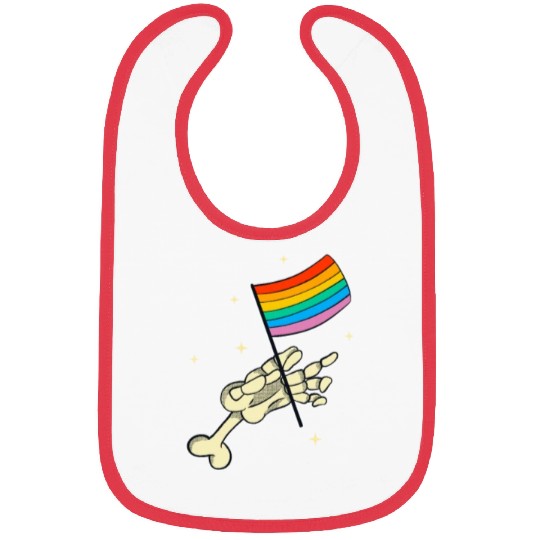 Lgbtq Hand Rainbow Flag Queer Pride Bibs