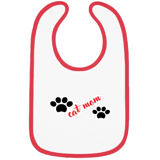 Cat Mom Funny design Classic Bibs