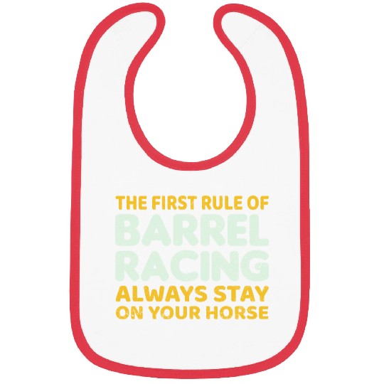 Barrel Racer Rodeo Racing Horse Riding Race Funny Bibs