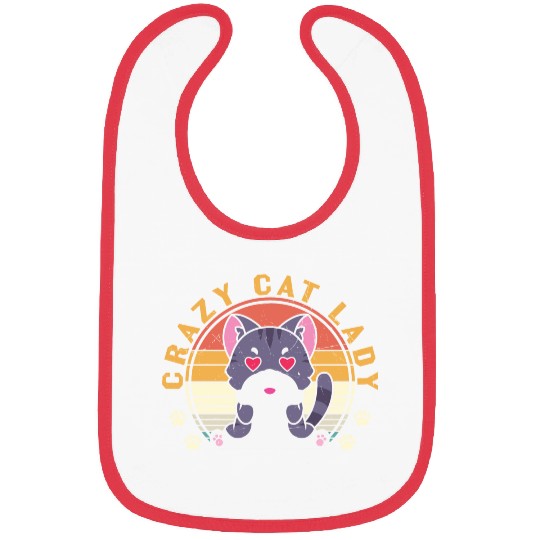 Crazy cat Lady Bibs