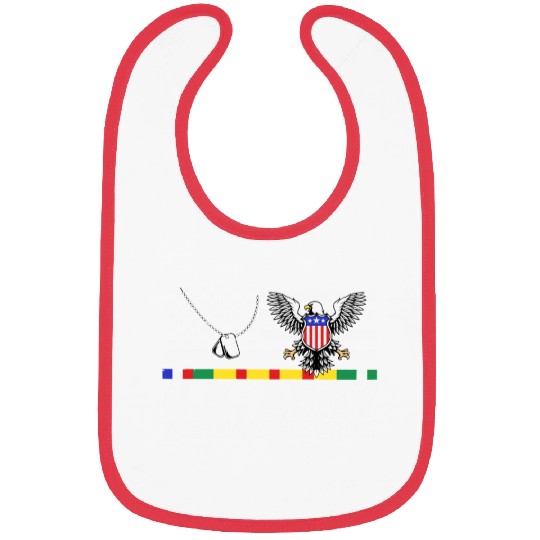 Vietnam Veteran Eagle US Flag Dog Tag Vintage Bibs
