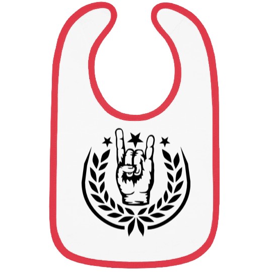 Heavy metal laurel wreath Bibs
