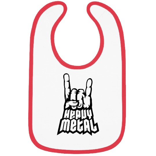Hand sign heavy metal Bibs