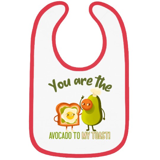 You Are The Avocado To My Toast Vegan Couple Bibs