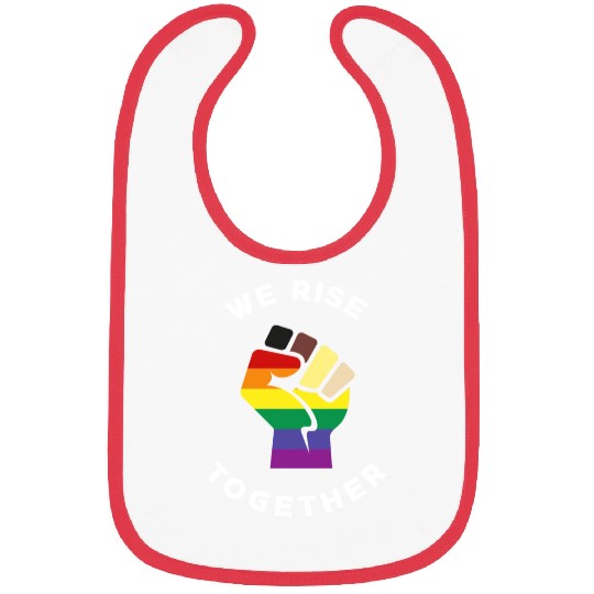We Rise Together LGBTQ LGBT Pride Bibs