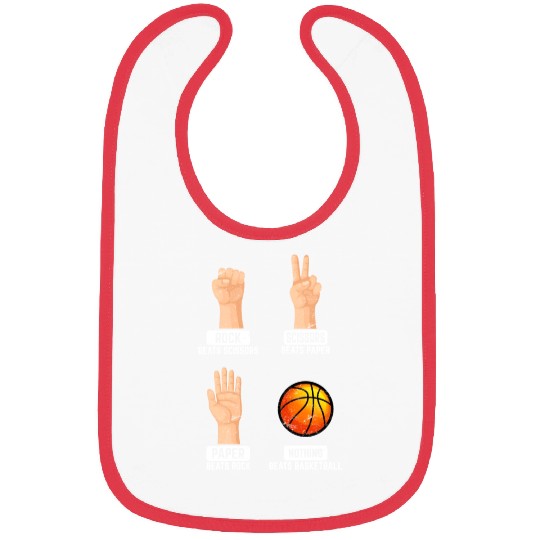 Rock Paper Scissors Nothing Beats Basketball Playe Bibs