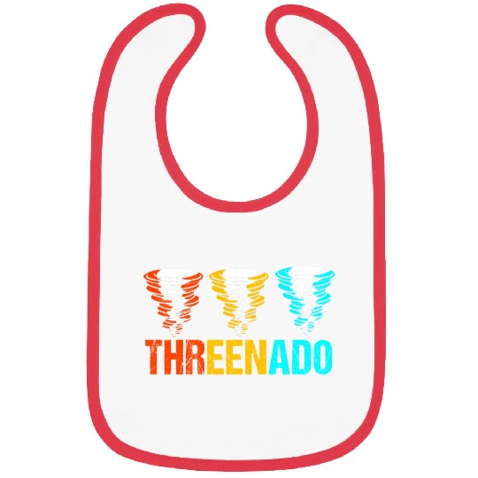 3rd Birthday Threenado Birthday Tornado Bibs