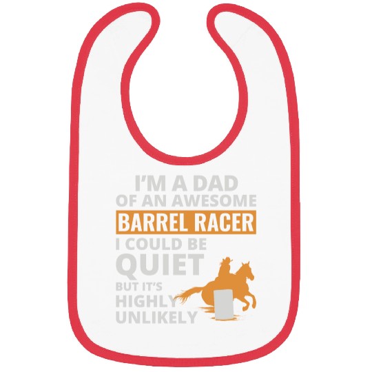 Barrel Racer Racing Horse Riding Dad Fathers day Bibs