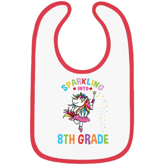 Sparkling Into 8th Grade Back To School Bibs