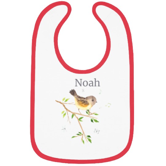 Waldier Vogel Name Noah Bibs