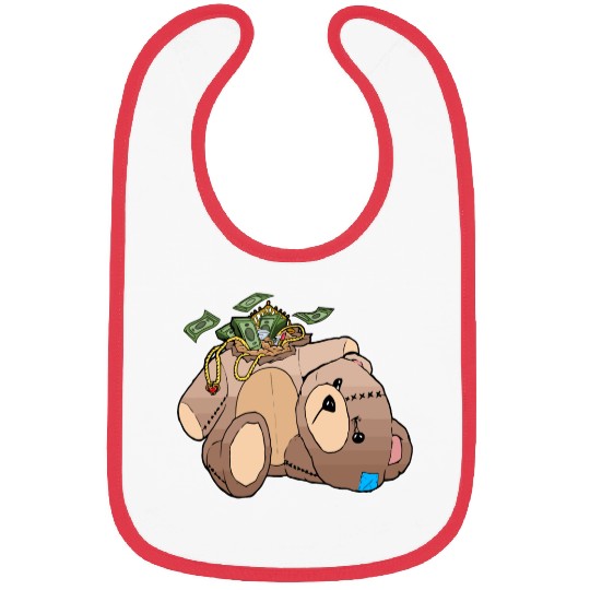 Money Teddy Bear Riches Bibs