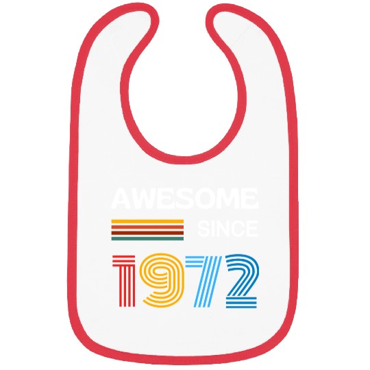 turning 50 birthday decorations men 50th bday 1972 Bibs