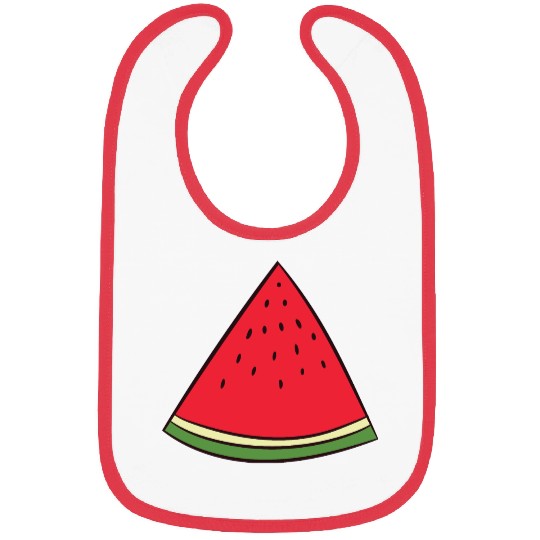 Watermelon - slice, piece, quarter, triangle Bibs