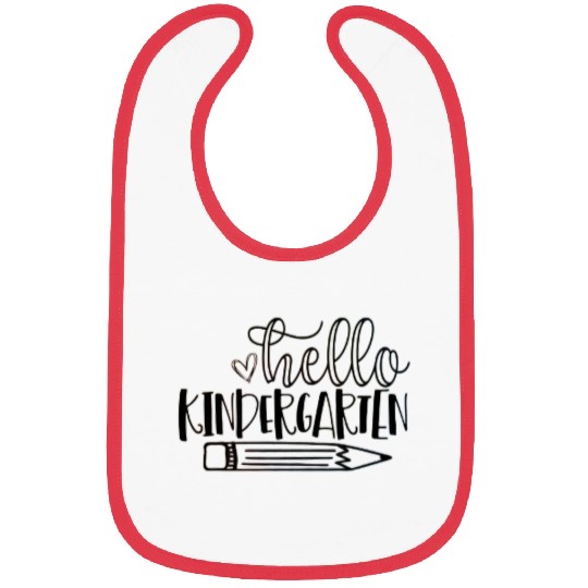Back to School Hello Kindergarten Student Teacher Bibs