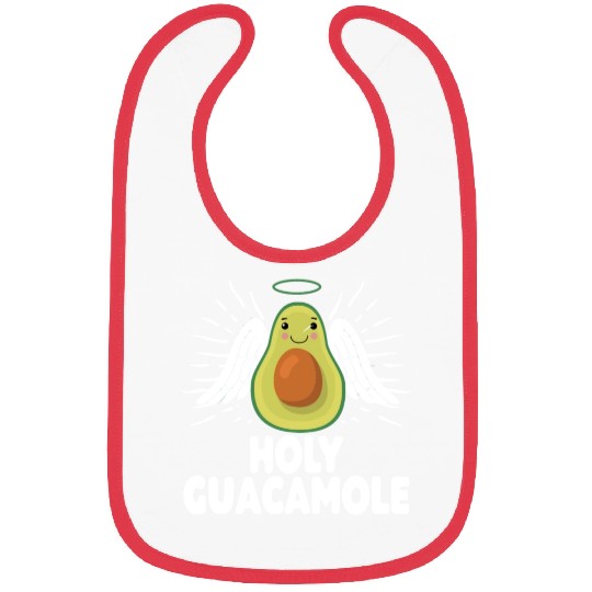 Holy Guacamole Quote Avocado Angel Bibs