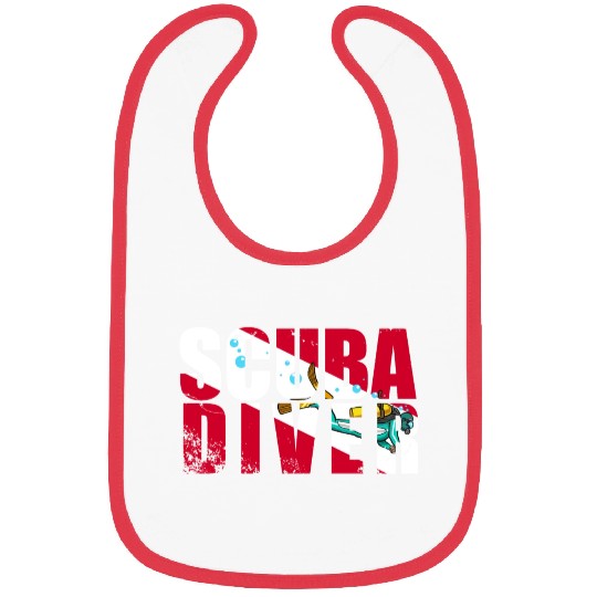Scuba Diver Red White Flag Vintage Scuba Diving Bibs