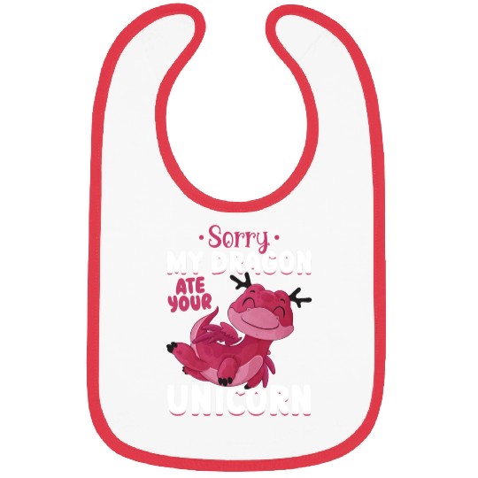 Dragon Lover Funny Unicorn Joke Bibs