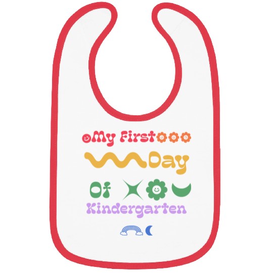 My First Day Of Kindergarten Teacher Student cute Bibs