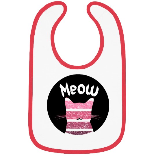 Meow cake cat Bibs