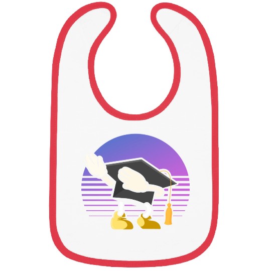 Dabbing Academic Cap Graduation Bibs