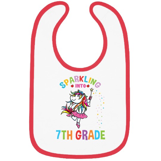 Sparkling Into 7th Grade Back To School Bibs