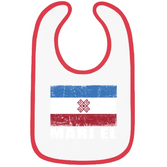 Mari El Flag Grunge Country Flag Mari El Bibs