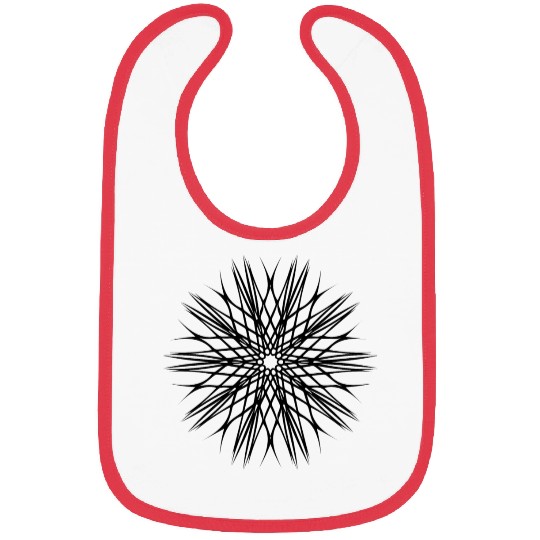 Geometric Lines Circle Mandala Shape Bibs