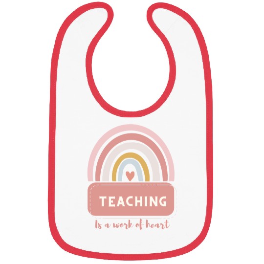 cute teaching typography Bibs