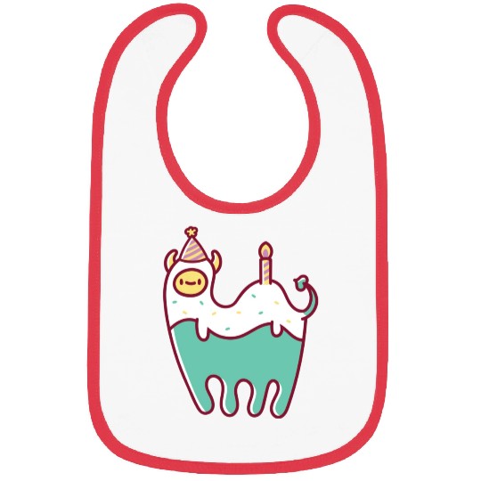 Green Llama Monster Party Bibs