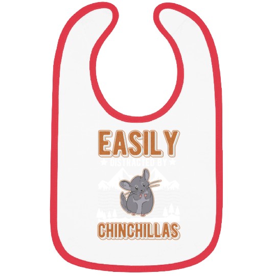 Easily Distracted By Chinchillas Bibs