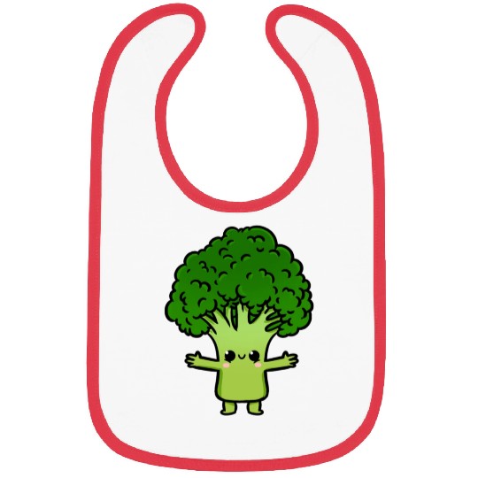 Kawaii Broccoli For Broccoli Lover Bibs