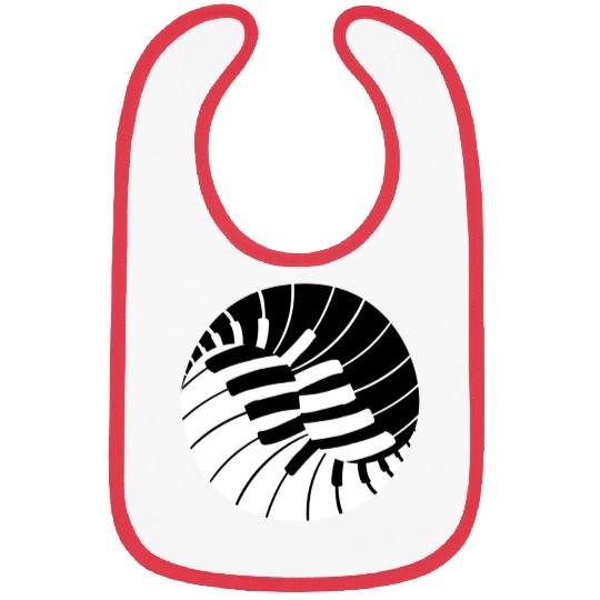 Piano Yin Yang for Yin Yang Art Lover Bibs