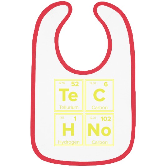 Techno Periodic Table for Techno Lover Bibs