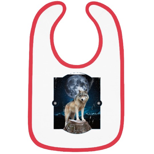 Wolf Moon Forest Wolves Nature Nature Liever Full Bibs