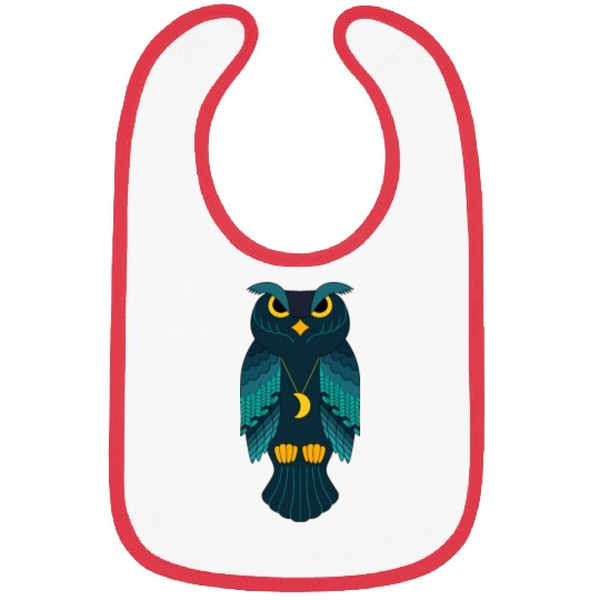 blue owl wild bird Bibs