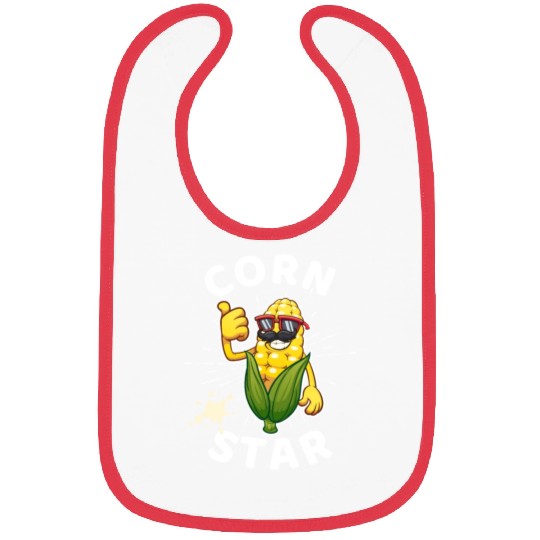 Funny Corn Star Sunglasses Mustache big Postal Service Bibs