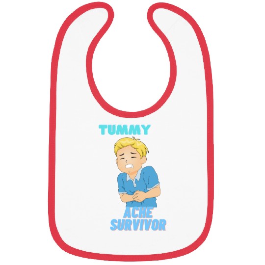 Tummy Ache Survivor Funny Back To School Bibs