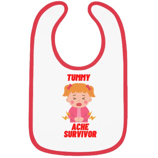 Tummy Ache Survivor Funny Back To School Bibs