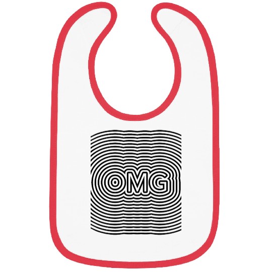 OMG optical illusion op art black lines Bibs