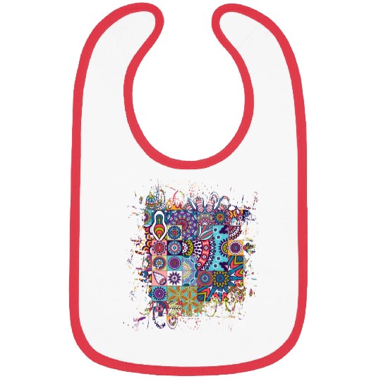 Joyful mosaic Bibs