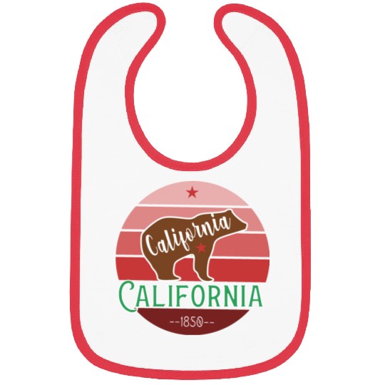 California Bear Flag Bibs
