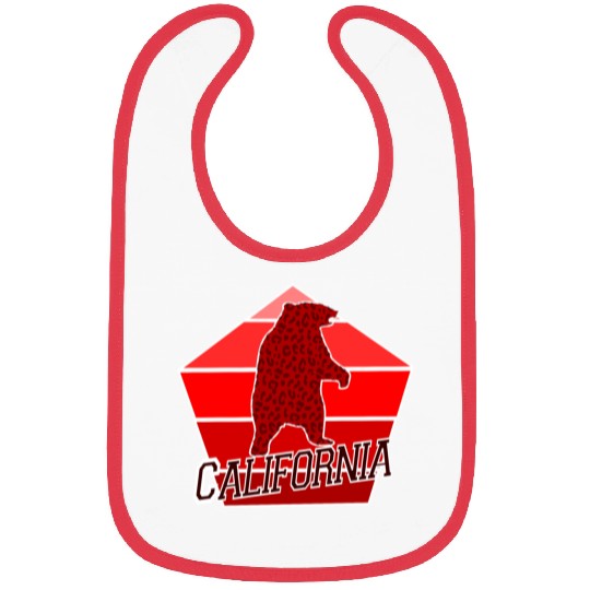 California Bear Flag Bibs