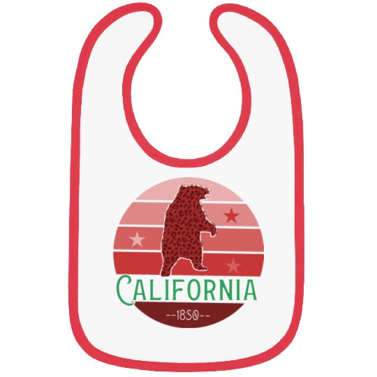 California Bear Flag Bibs