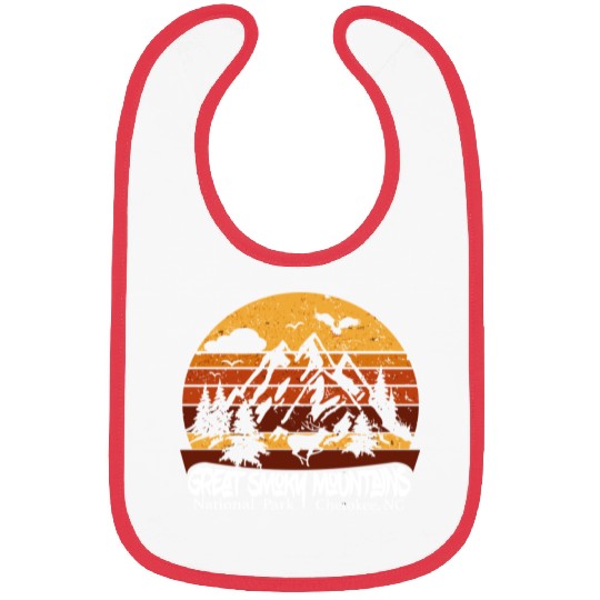 Great Smoky Mountains Cherokee Nc Vintage Souvenir Bibs