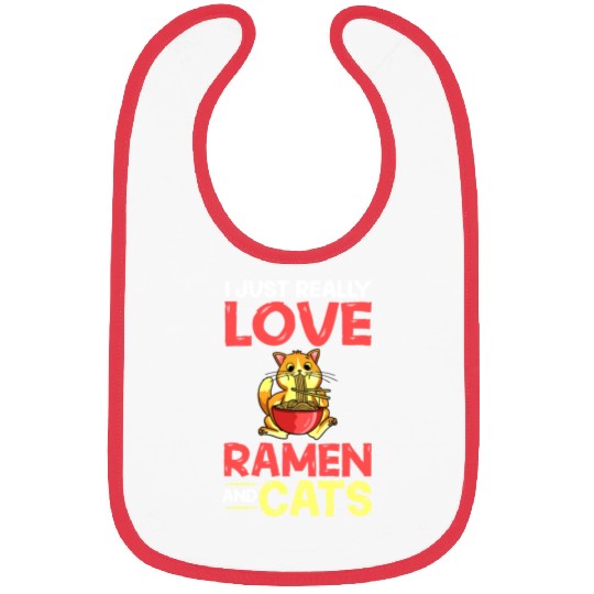 Ramen Cat Bowl Chicken Noodle Soup Japanese Bibs