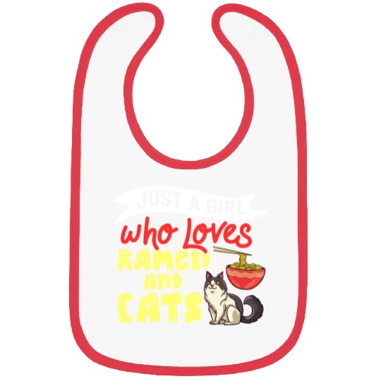 Ramen Cat Bowl Chicken Noodle Soup Japanese Bibs