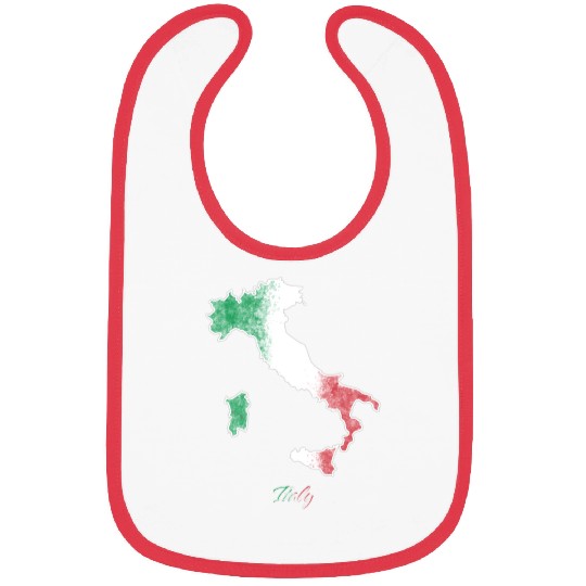 Stylized Italy Map Bibs