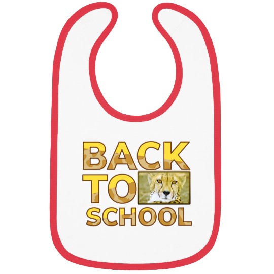 Back to school leopard print Bibs